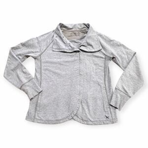 EDDIE BAUER Women’s Gray Moto Zip Up Active Sweatshirt Size Small